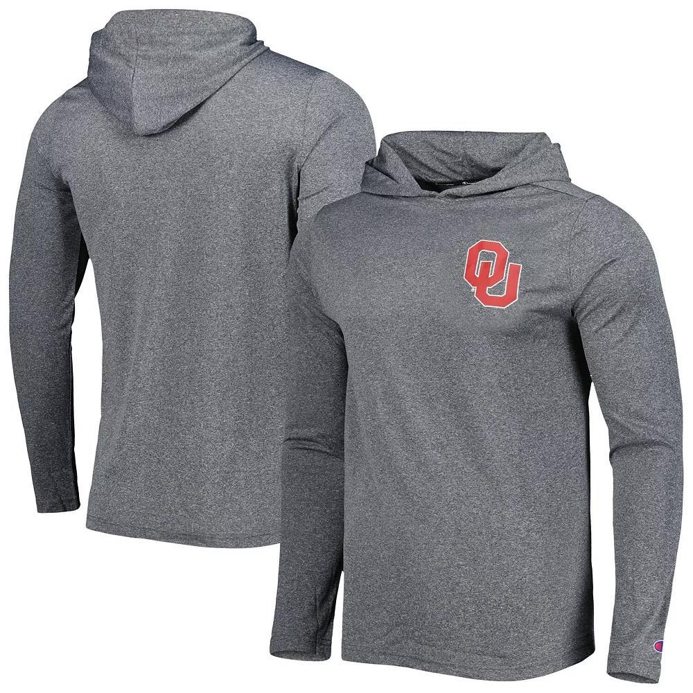 Men's Champion Gray Oklahoma Sooners Hoodie Long Sleeve T-Shirt, Size: XL, Grey Product Image