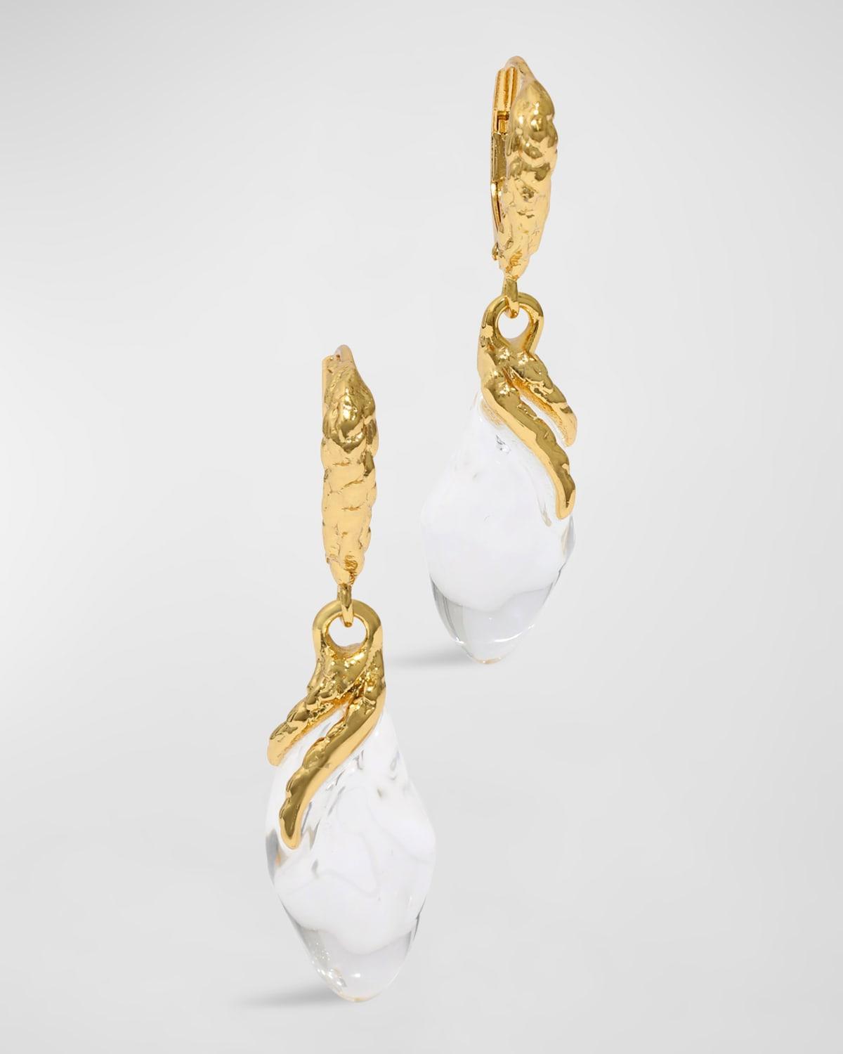 Liquid Vine Lucite Raindrop Leverback Earrings Product Image