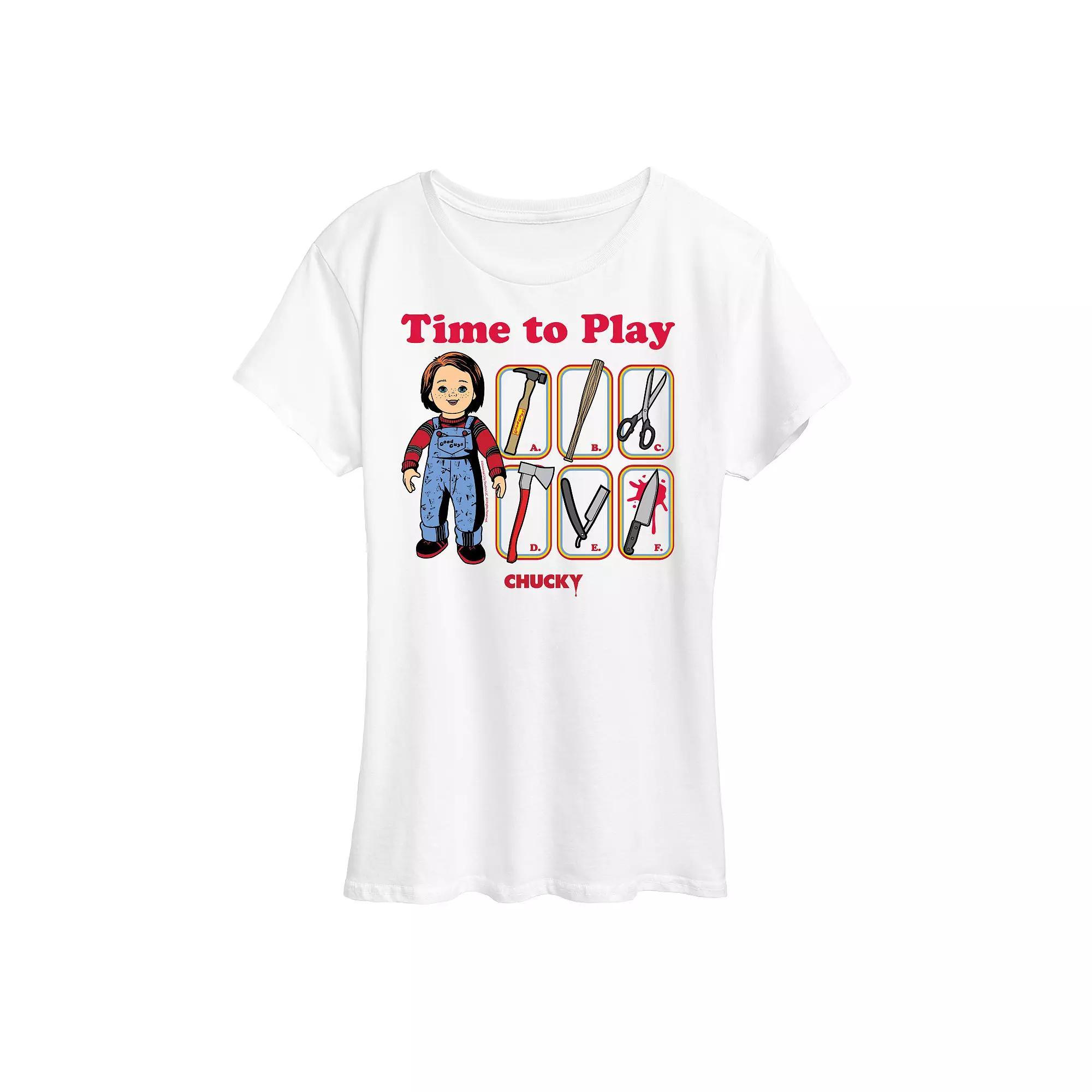 Womens Chucky Time To Play Graphic Tee Product Image