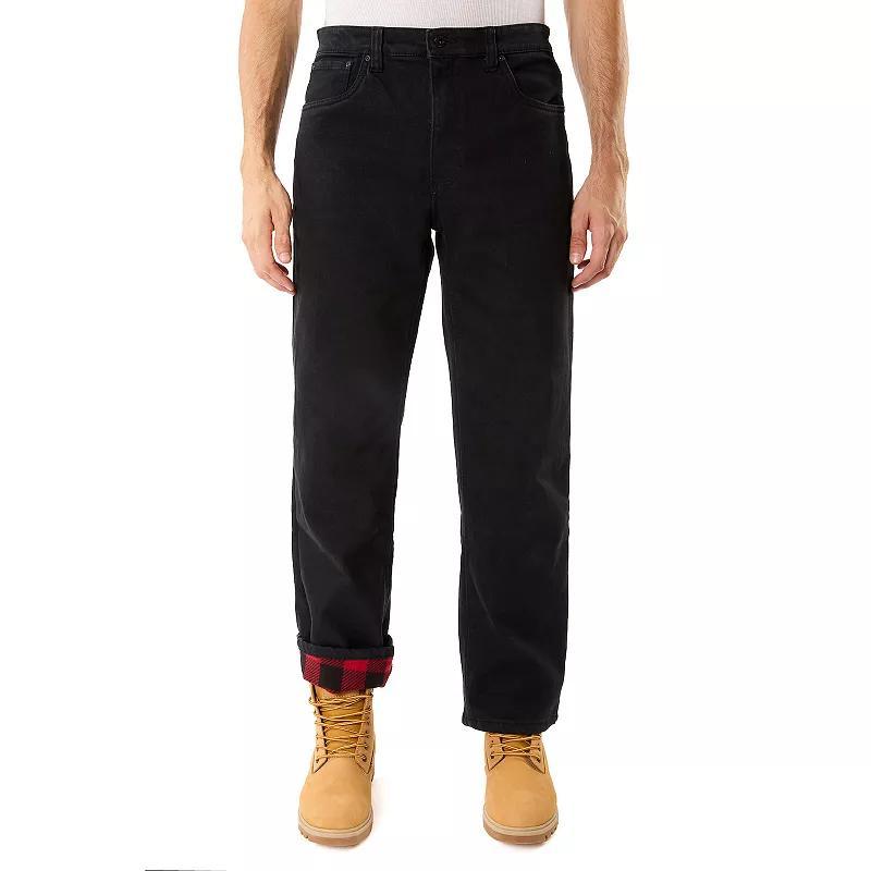 Men's Smith's Workwear Stretch Fleece Lined Jeans, Size: 38 X 32, Dark Vintage Blue Product Image
