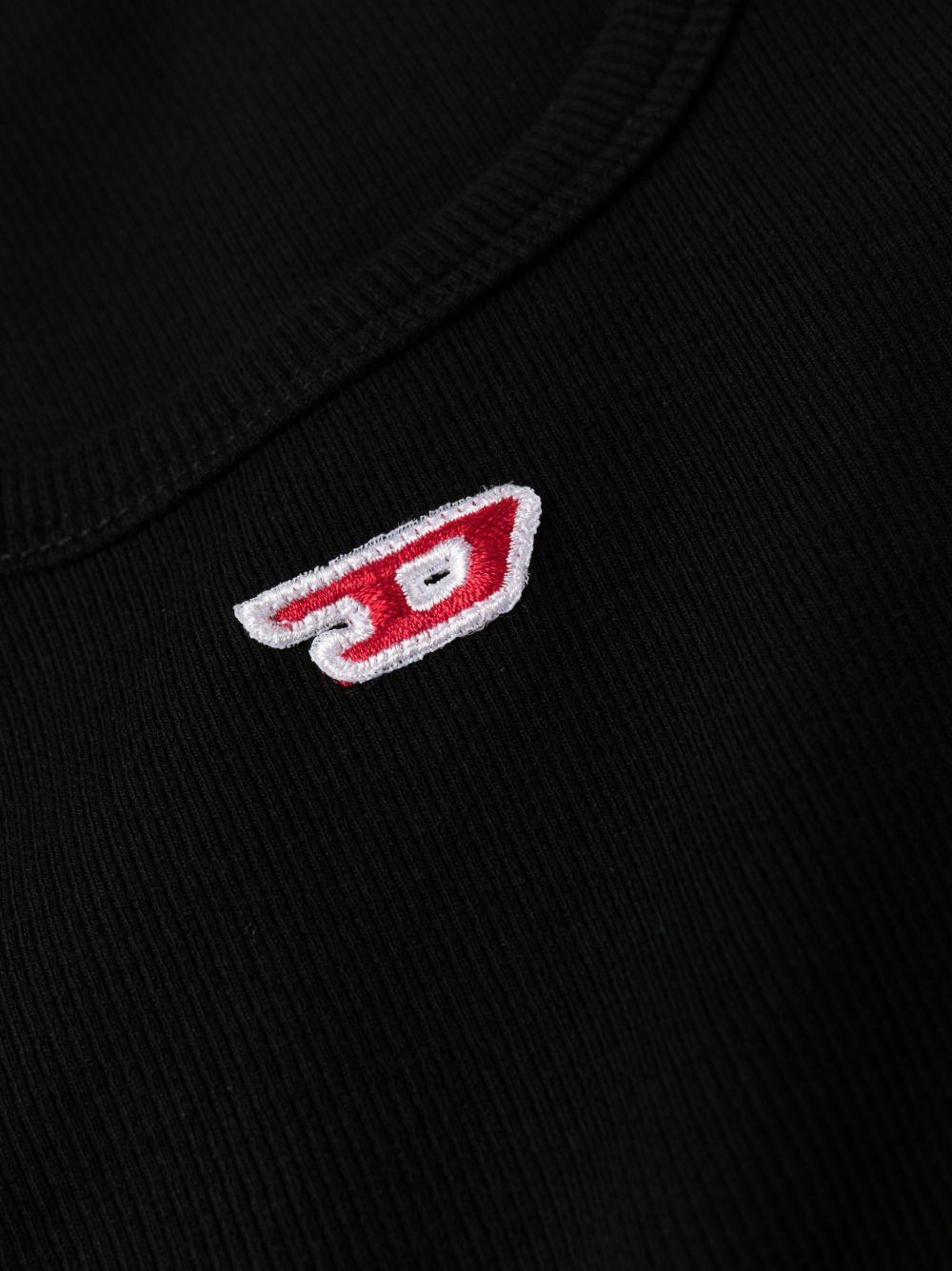 embroidered-logo ribbed-knit dress Product Image