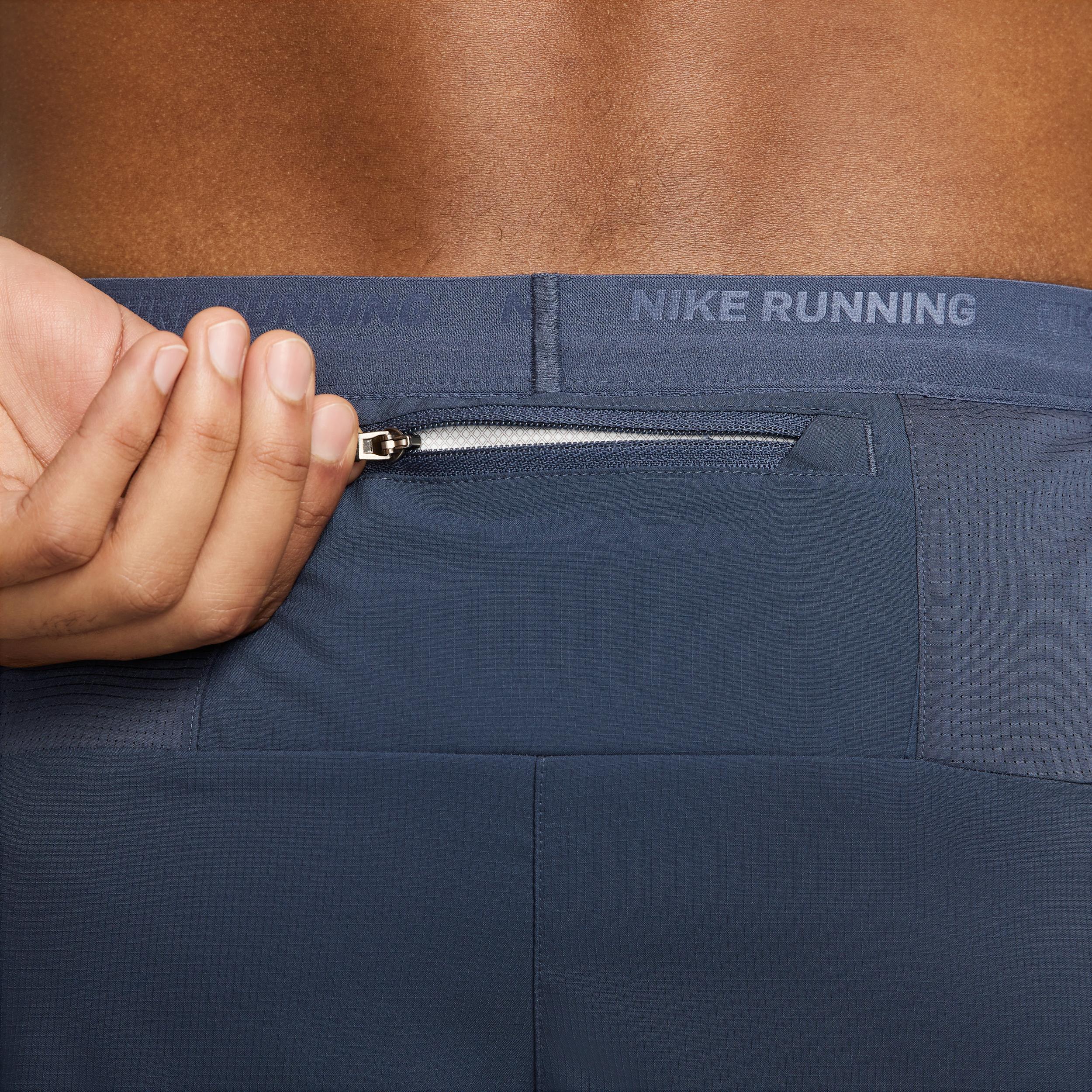 Nike Mens Dri-FIT Stride 2-in-1 5 Running Shorts in THUNBL/THUNBL/BLACK Product Image