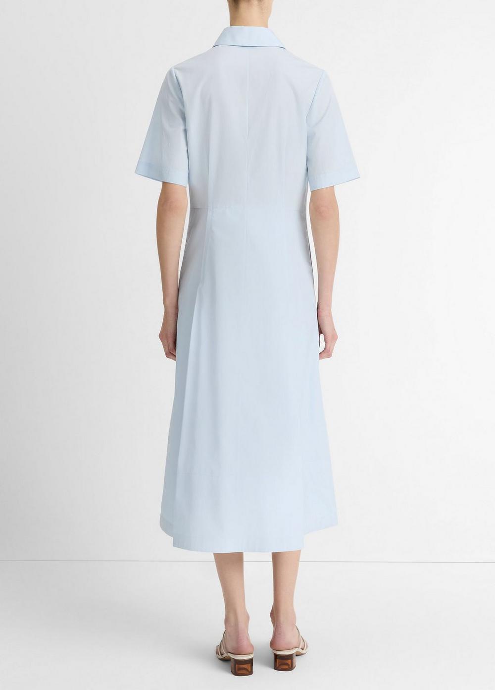 Womens Canvas Tape Cotton Shirt Dress, Moss Smoke, Size S Vince Product Image