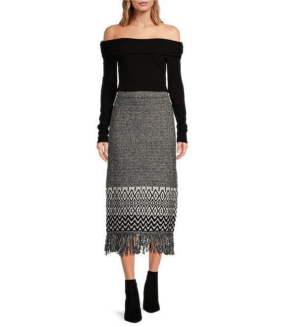 Every Knit Ruched Off Shoulder Long Sleeve Sweater Top Product Image