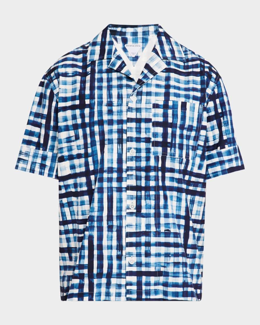Mens Painted Gingham Camp Shirt Product Image