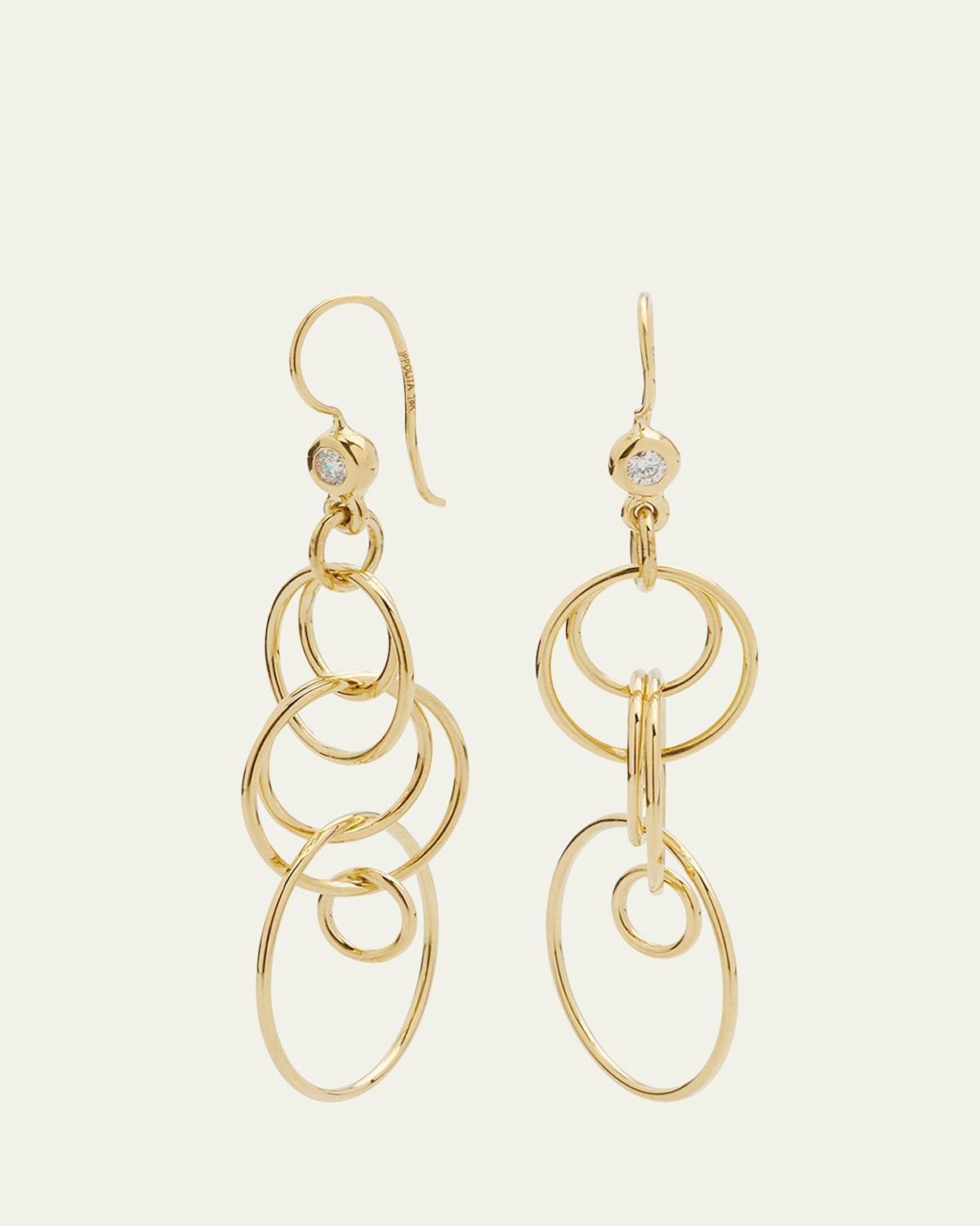 Mini Jet Set Earrings in 18K Gold Product Image