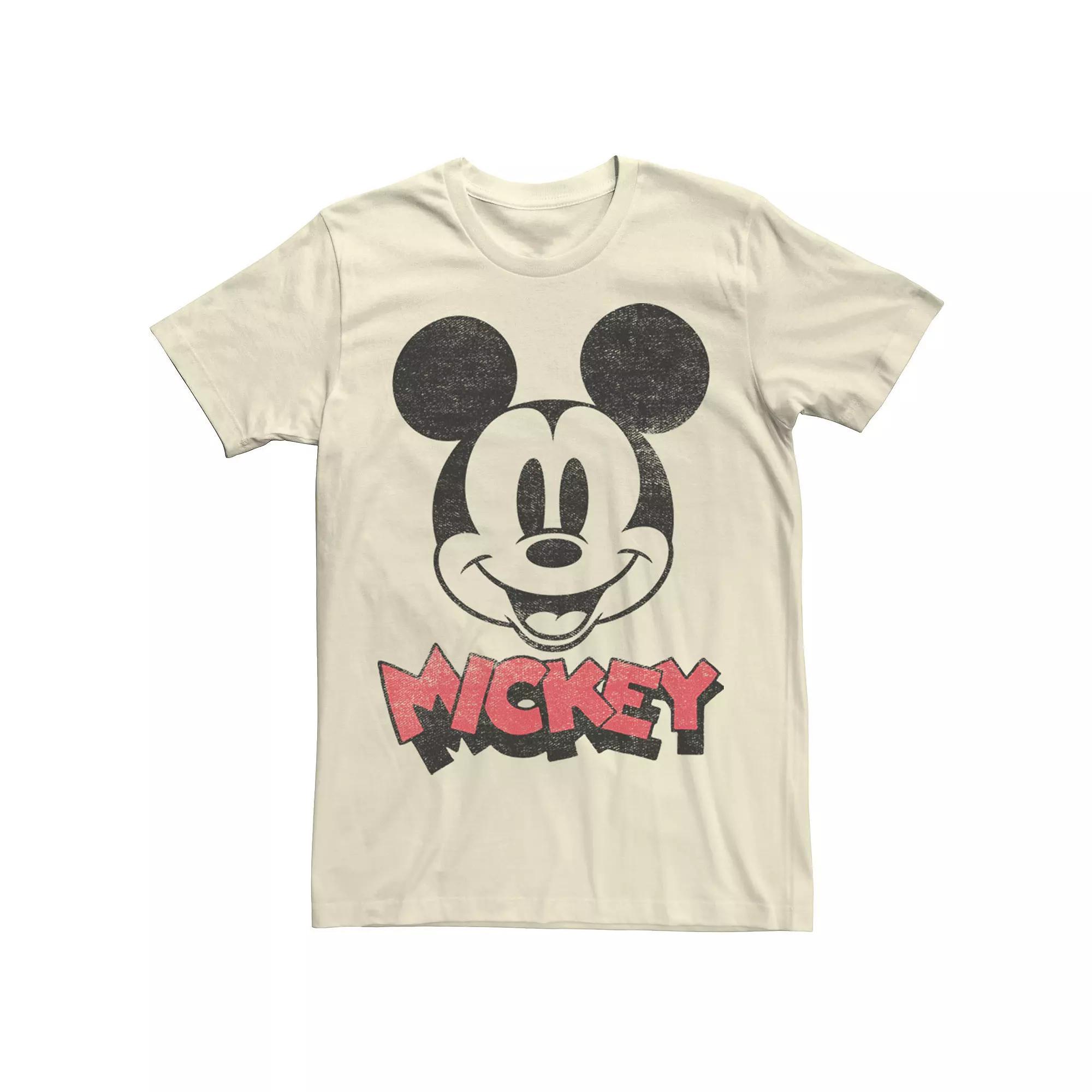 Disney's Mickey And Friends Mickey Men's Big Face Logo Tee, Size: XXL, White Product Image
