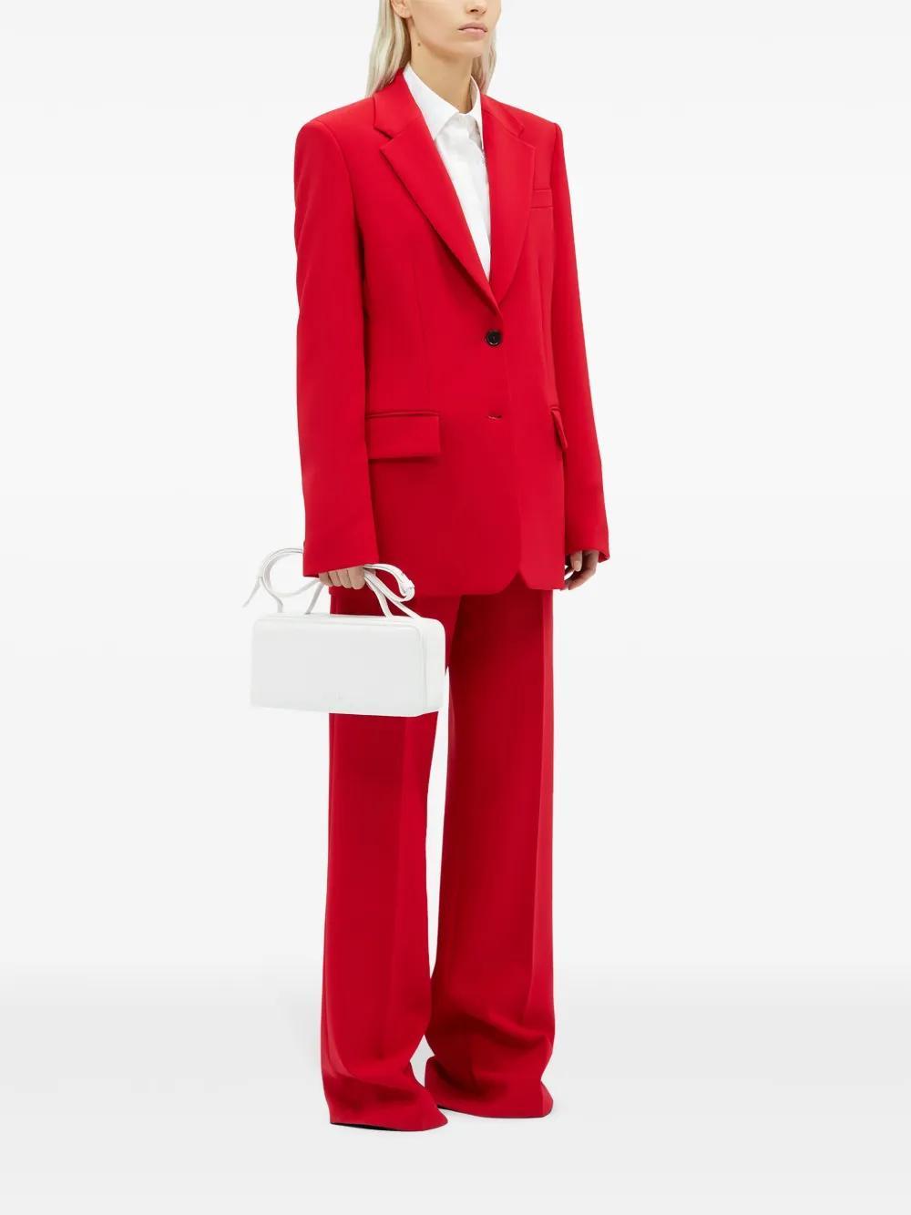 MSGM Single-breasted Tailored Blazer In Rojo Product Image