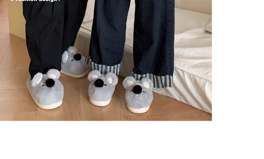 Koala Fluffy Platform Home Slippers Product Image