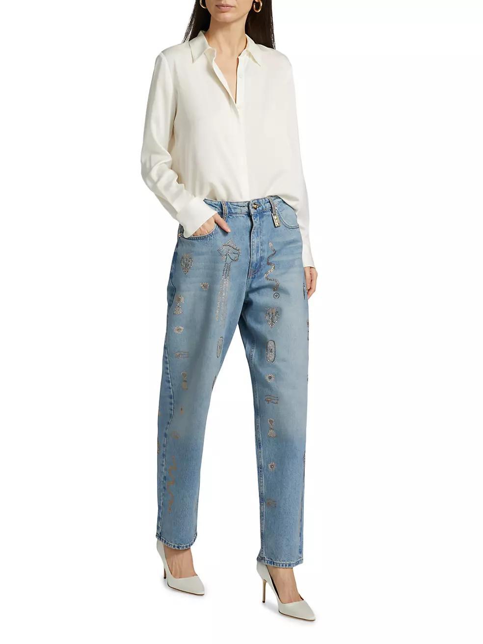 Milla Sacred Symbols Girlfriend Jeans Product Image