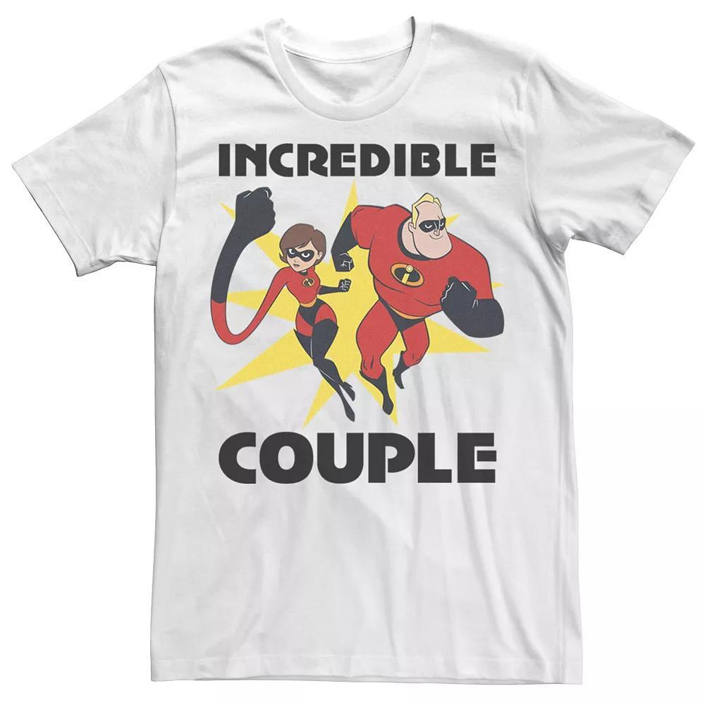 Disney / Pixar's The Incredibles 2 Men's Incredible Couple Duo Portrait Tee, Size: Medium, White Product Image