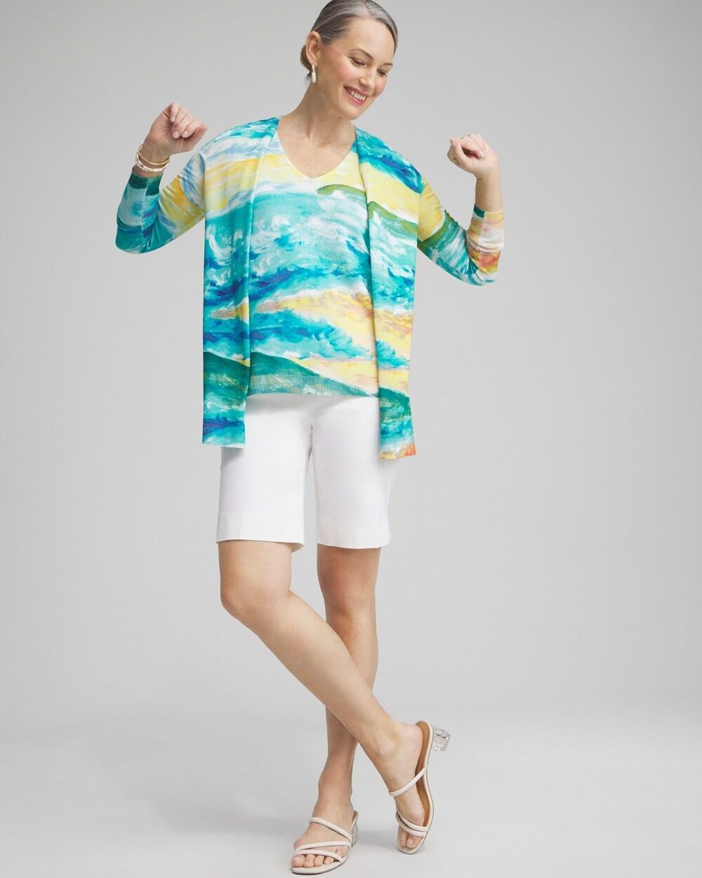 Linen Embroidered Applique Shirt Product Image