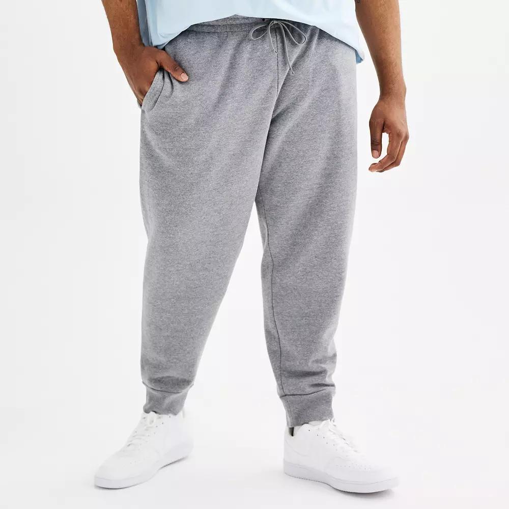 Big & Tall Tek Gear® Fleece Joggers, Men's, Size: 3XL Tall, Light Gray Product Image