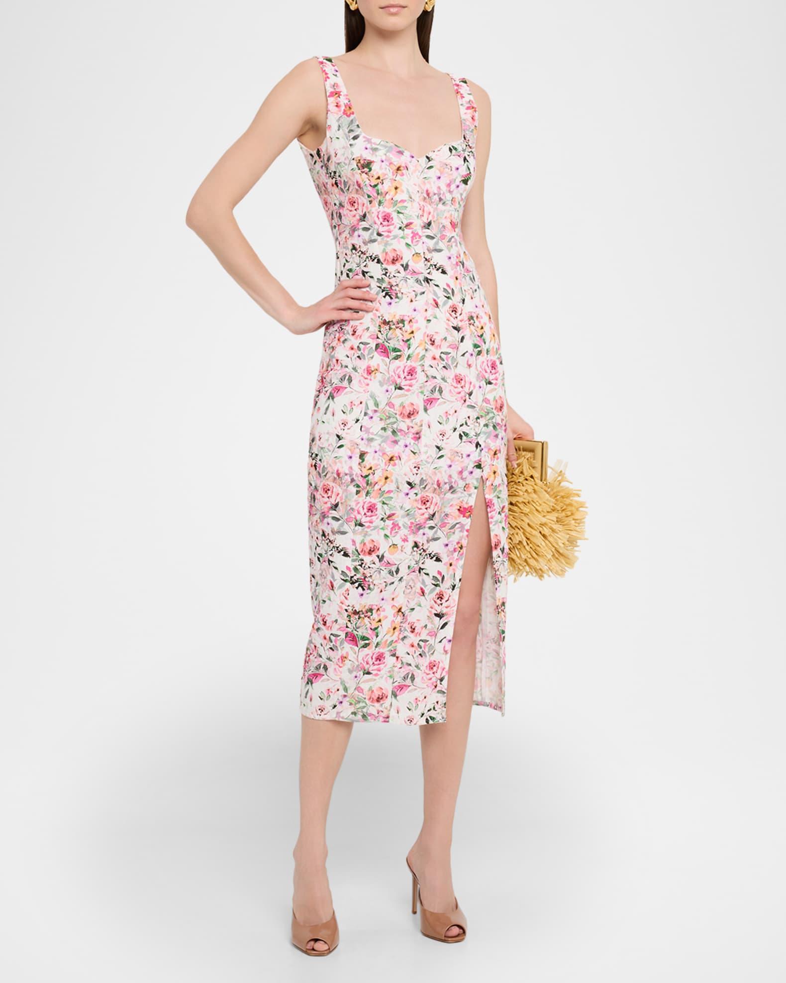 Eugenia Floral Sleeveless Midi Dress Product Image