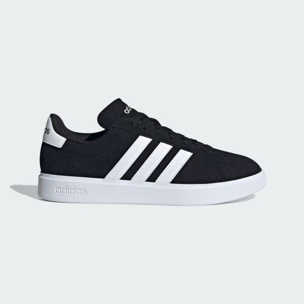 adidas Grand Court 2.0 Cloudfoam Men's Shoes - Size 14, Black Black White Product Image