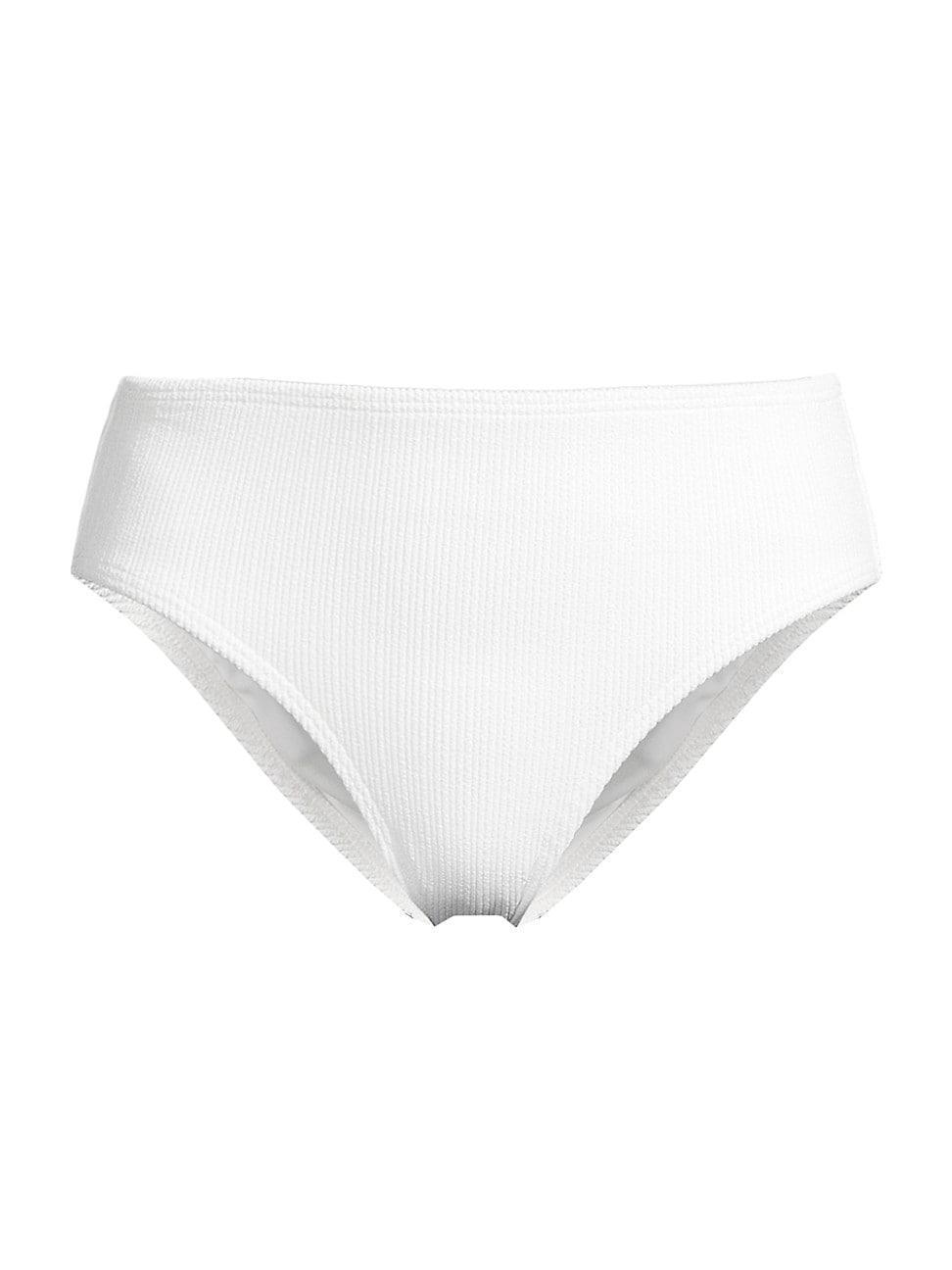 Womens Textured High-Rise Bikini Bottom Product Image
