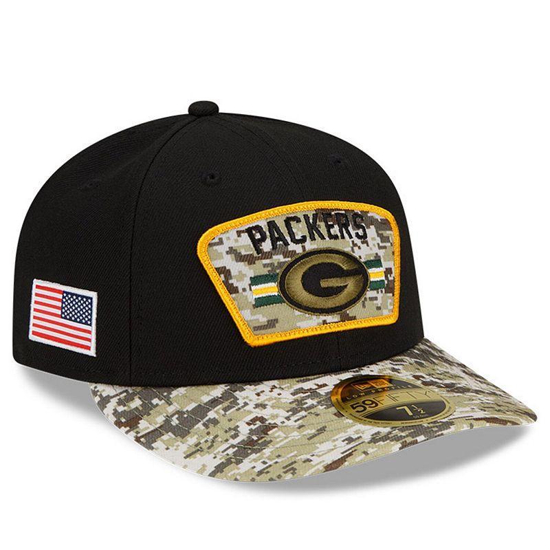 Mens New Era /Camo Green Bay Packers 2021 Salute To Service Low Profile 59FIFTY Fitted Hat Product Image