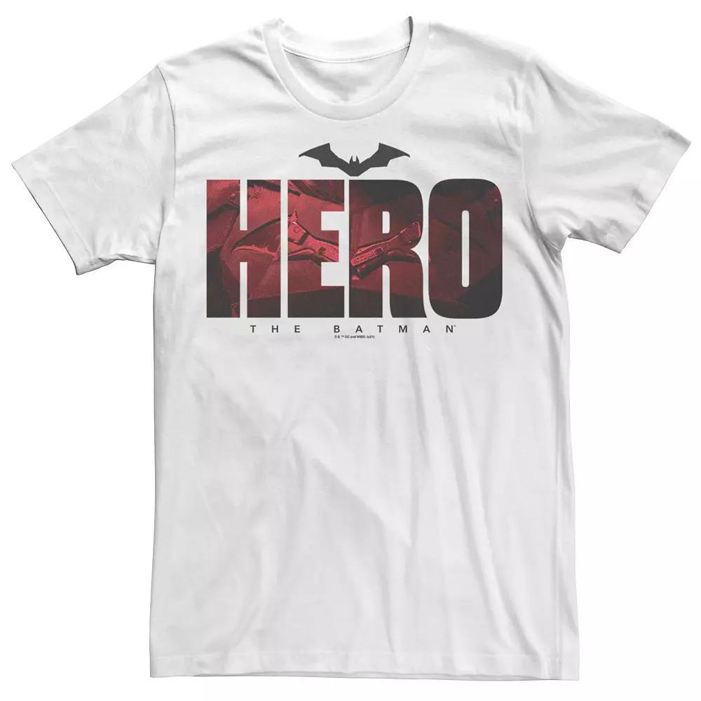 Men's DC Batman Hero Red Graphic Tee, Size: Small, White Product Image