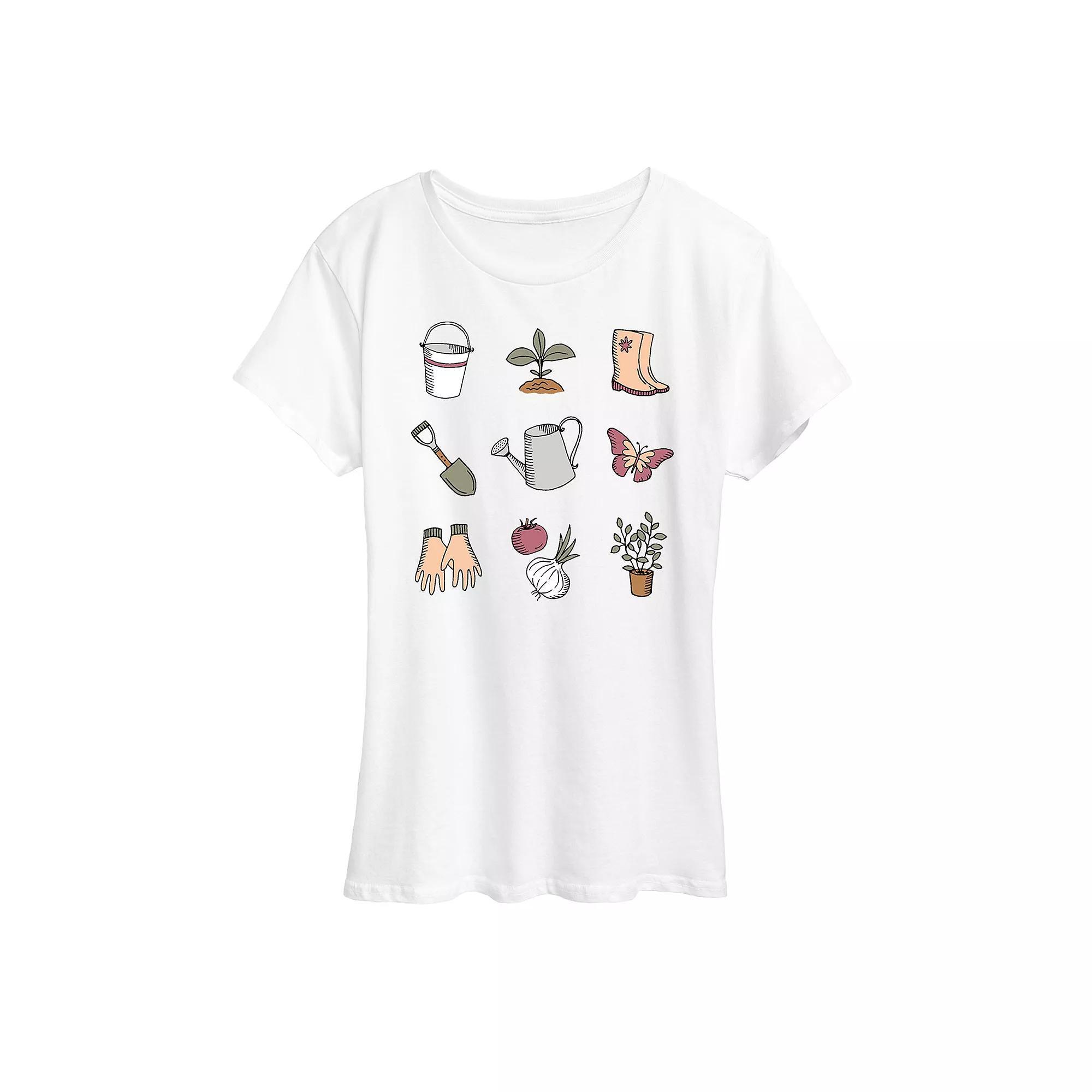 Womens Gardening Grid Graphic Tee Product Image