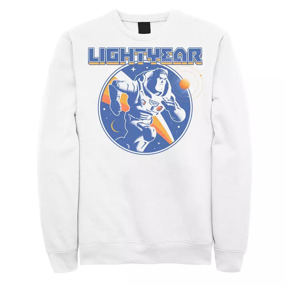 Disney / Pixar's Lightyear Men's Running At Space And Stars Sweatshirt, Size: Large, White Product Image