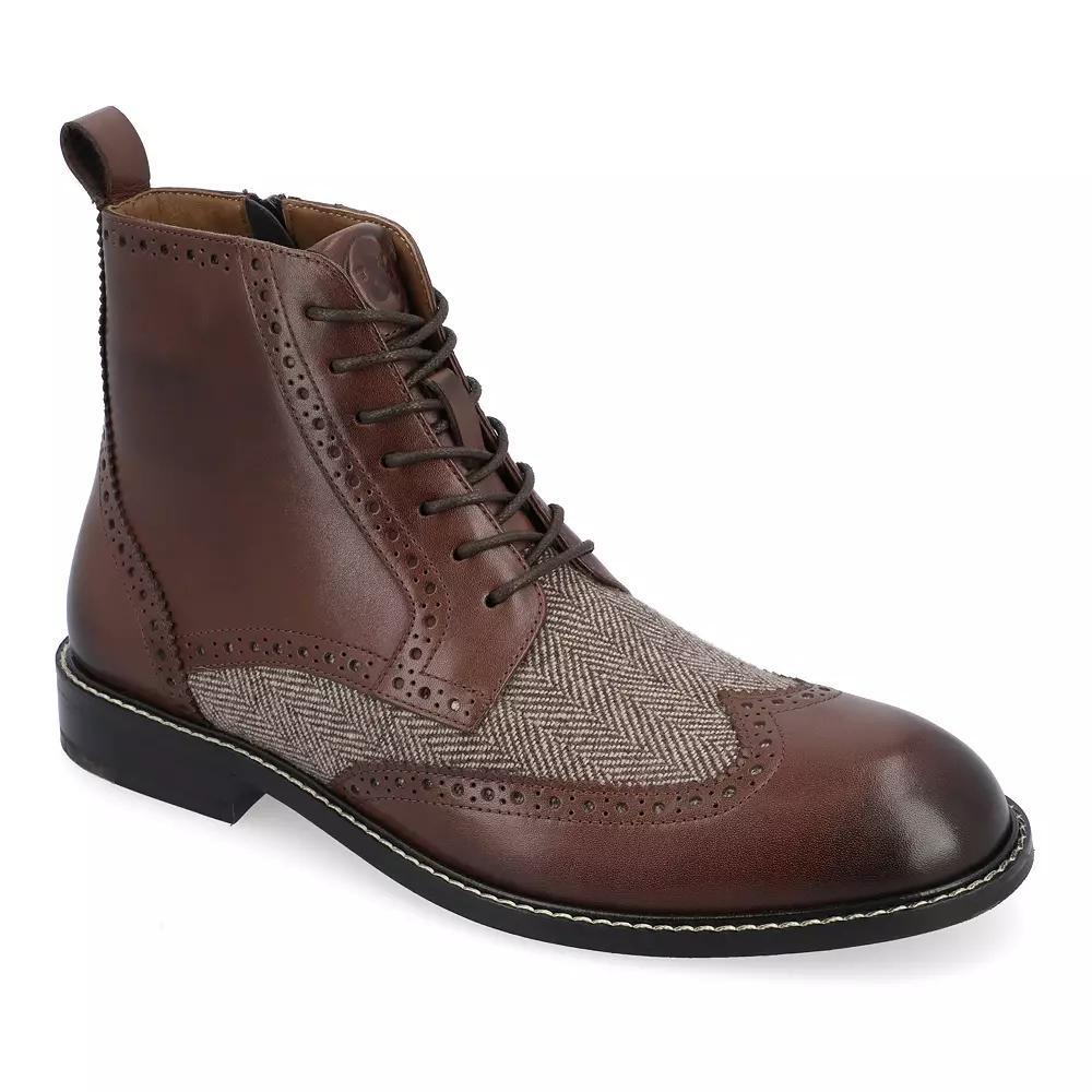 Thomas & Vine Jarett Men's Wingtip Ankle Boots, Size: 10.5, Brown Product Image