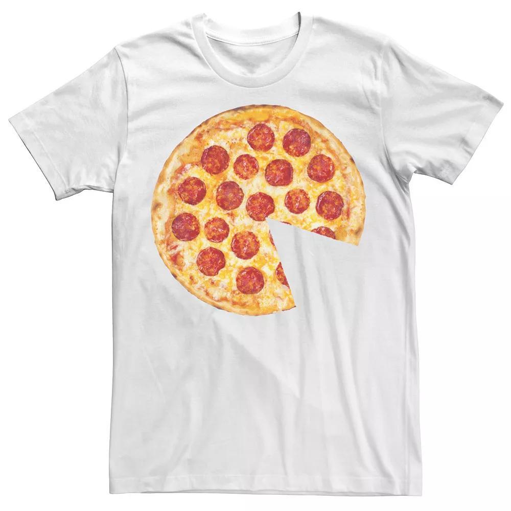 Men's Pepperoni Pizza Portrait Graphic Tee, Size: XXL, White Product Image