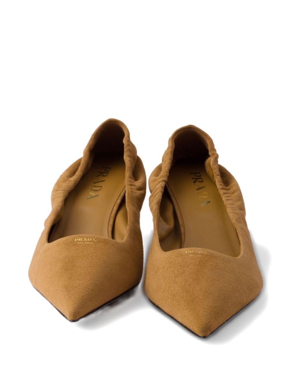 suede pointed-toe pumps Product Image