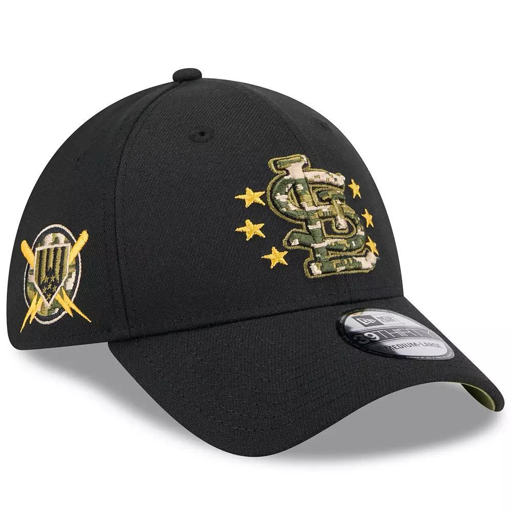 Men's New Era  Black St. Louis Cardinals 2024 Armed Forces Day 39THIRTY Flex Hat, Size: Small/Medium Product Image