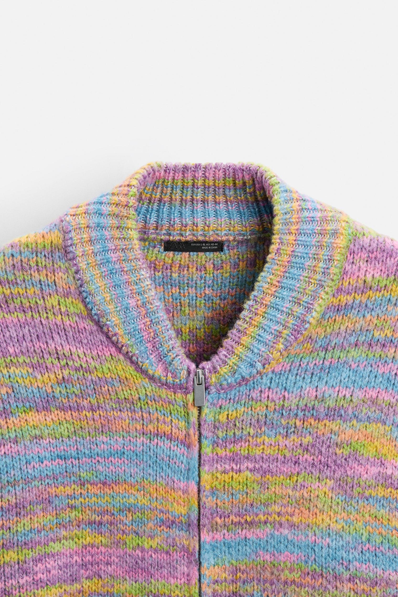 ZIPPERED KNIT JACKET Product Image