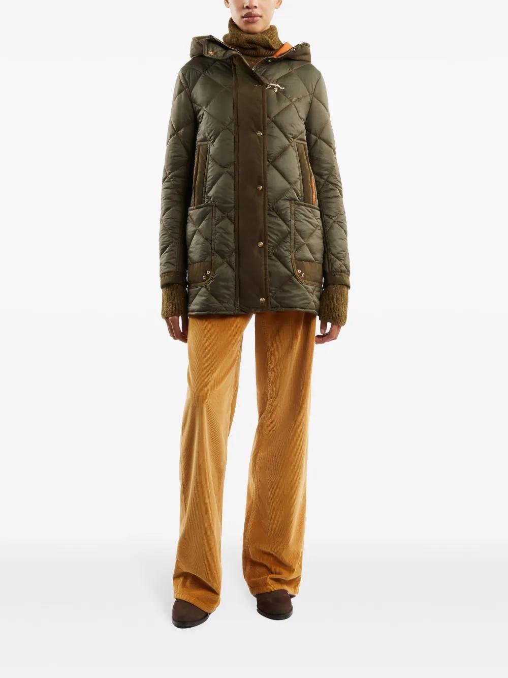 quilted hooded parka jacket  Product Image