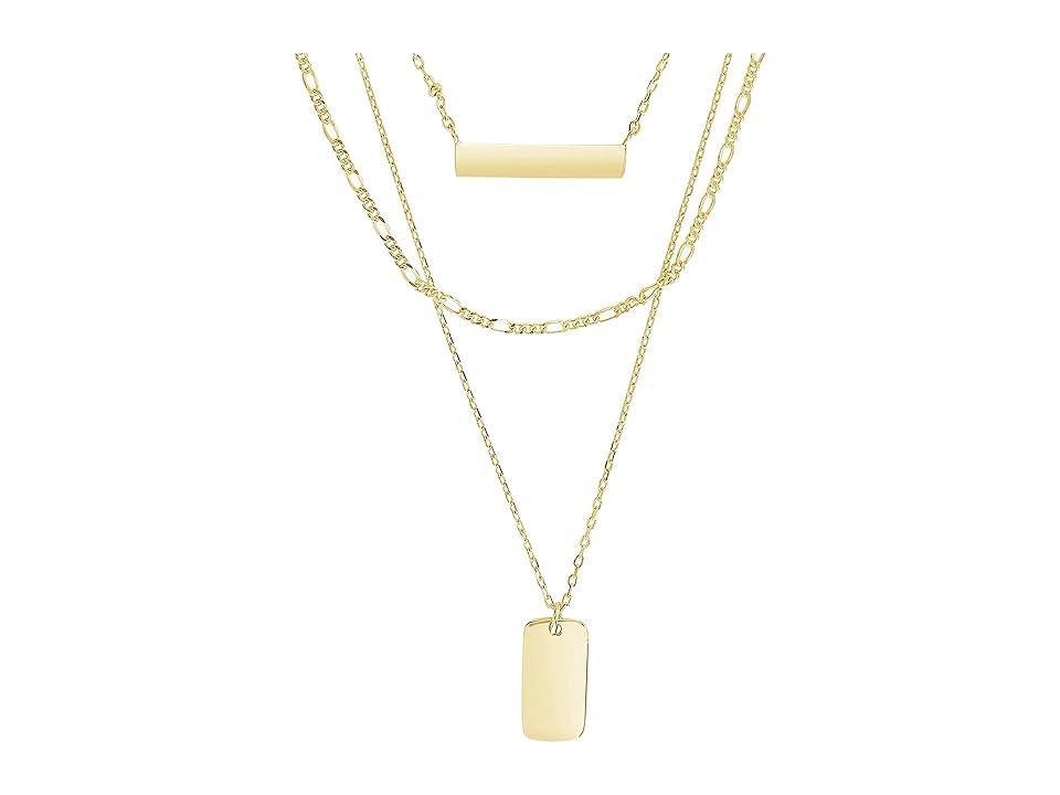 MC Collective Triple Layered Bar Necklace, Womens Gold Tone Product Image