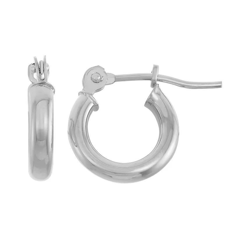 Jordan Blue 10k Gold Hoop Earrings 2 x 10mm, Women's, 10k Whgold Product Image