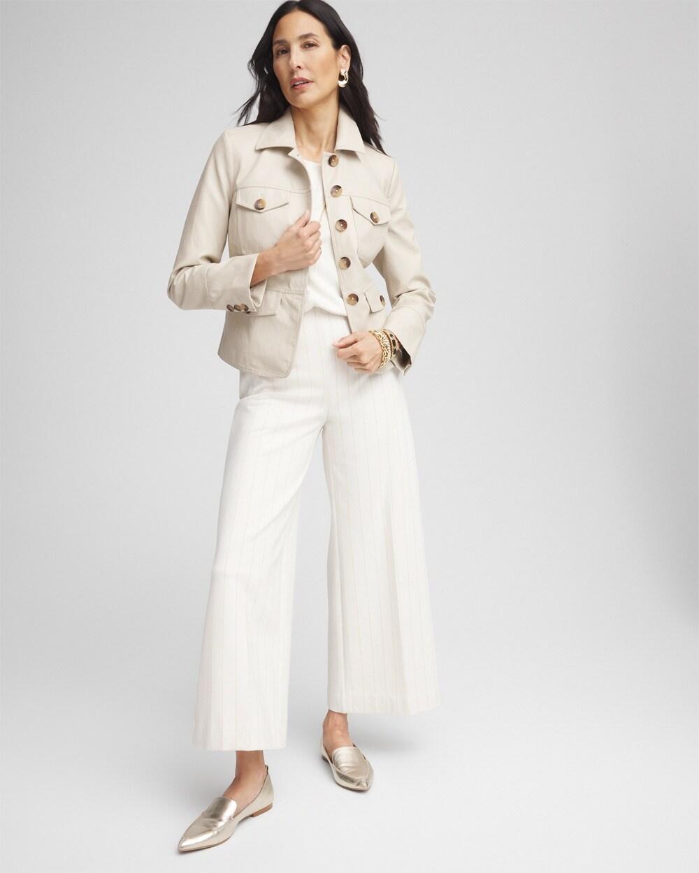 Juliet 360 Pinstripe Wide-Leg Pants Product Image