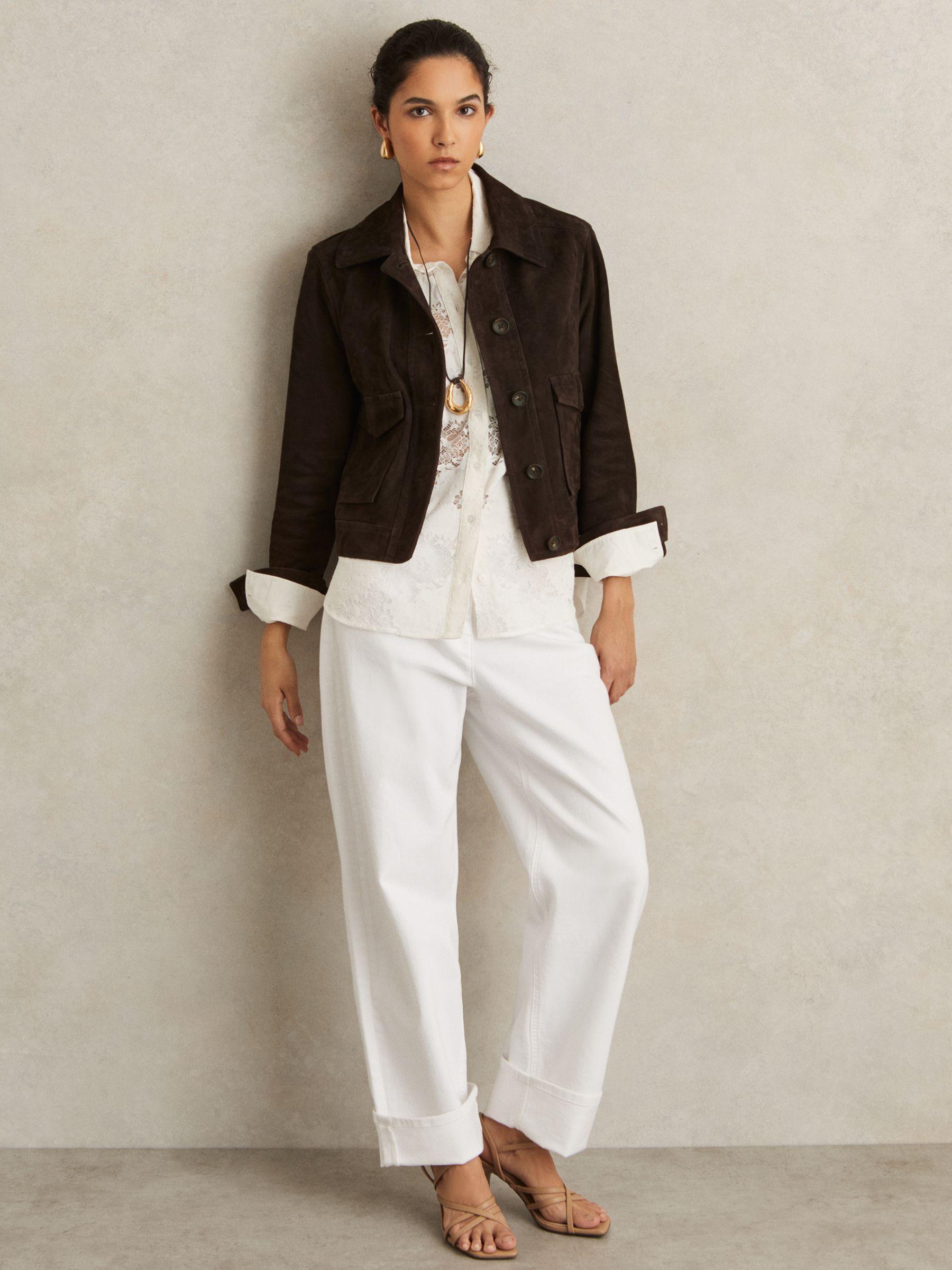 Trucker Jacket in Chocolate Brown Product Image