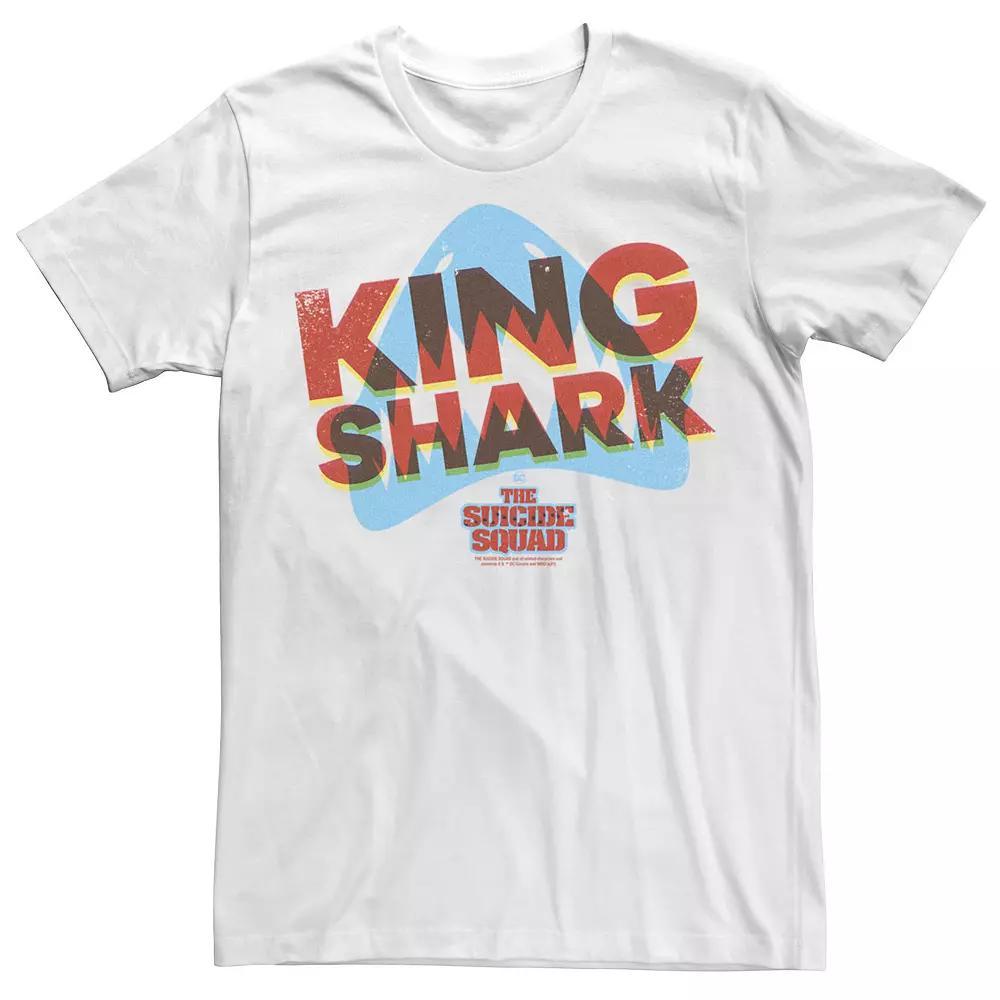 Big & Tall DC Comics The Suicide Squad King Shark Overlay Logo Tee, Men's, Size: 4XL, White Product Image