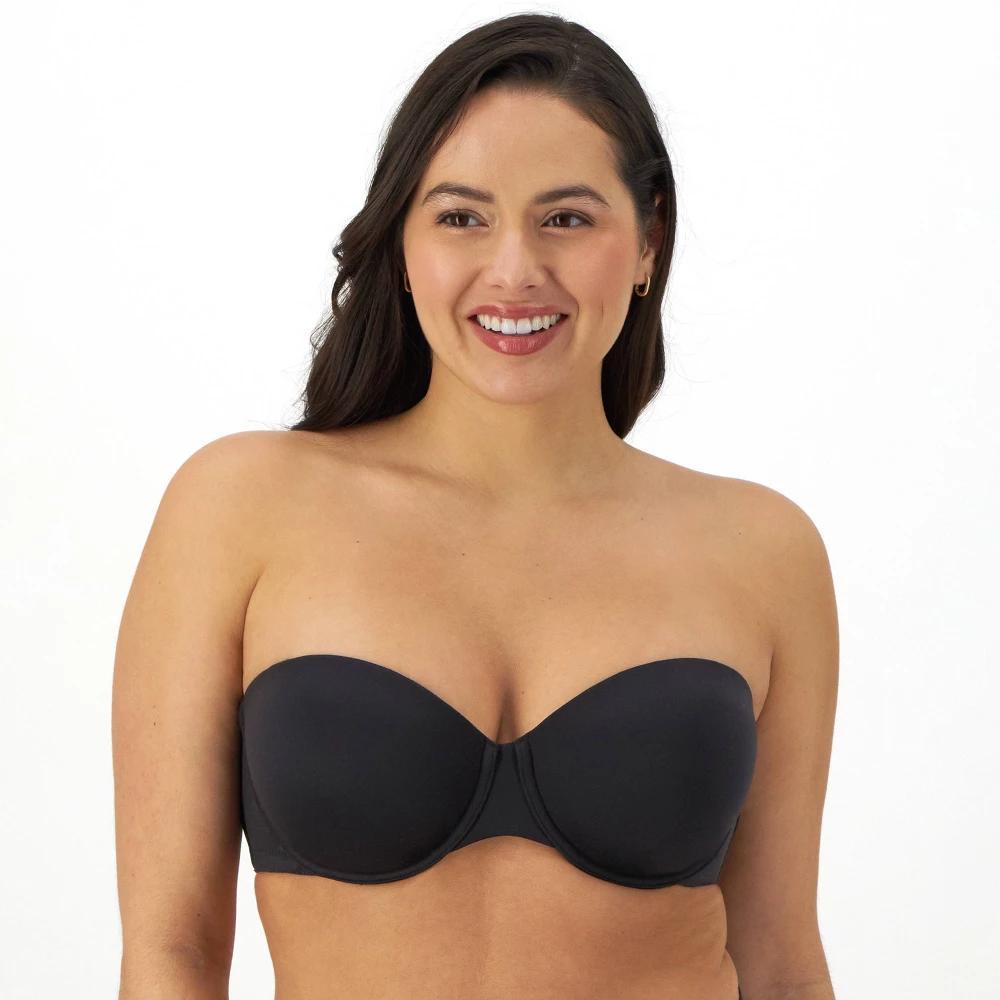Bali Womens Full Coverage Underwire T-Shirt Bra - Black 38DD: Adjustable No-Slip Straps, Lightly Lined Cups Product Image