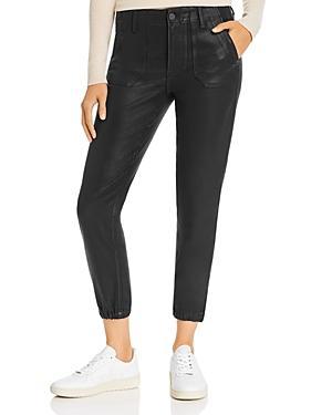 PAIGE Mayslie Joggers Black Fog Luxe Coated 31 Product Image