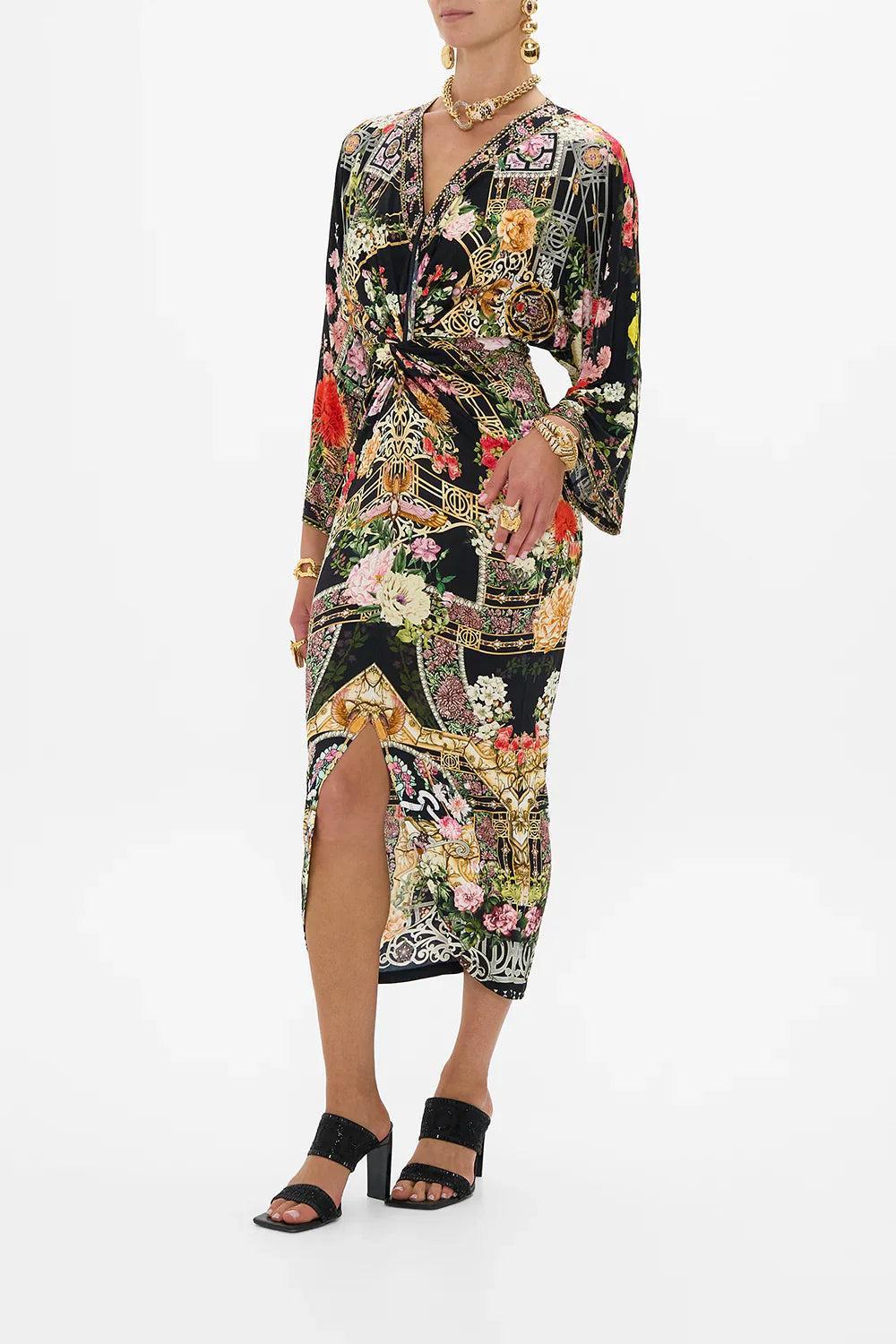 CAMILLA LONG SPLIT FRONT TWIST DRESS Product Image