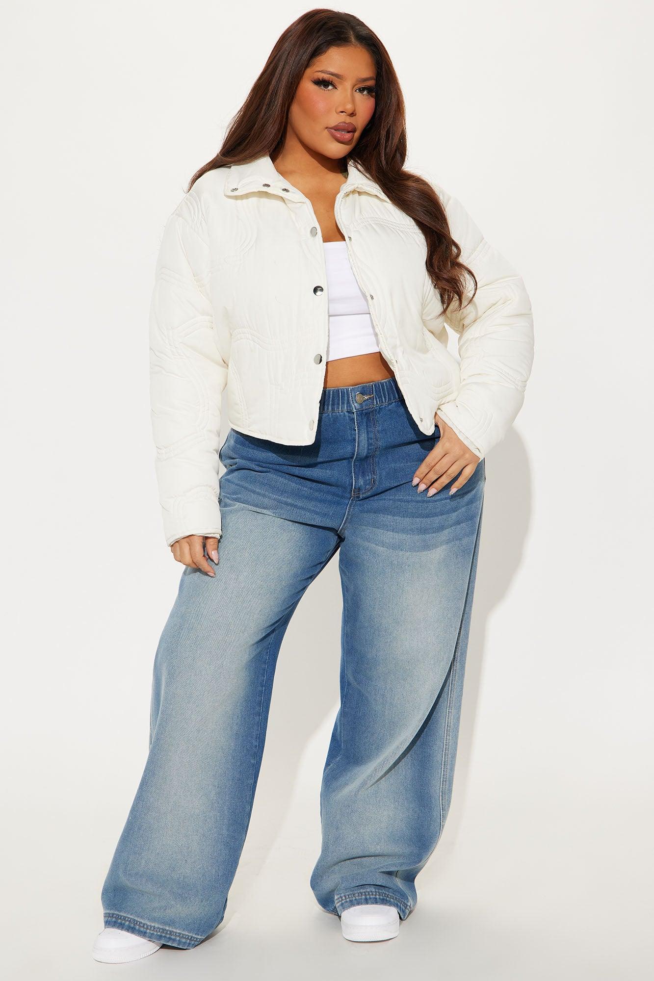 Sky High Light Weight Puffer Jacket - Cream Product Image
