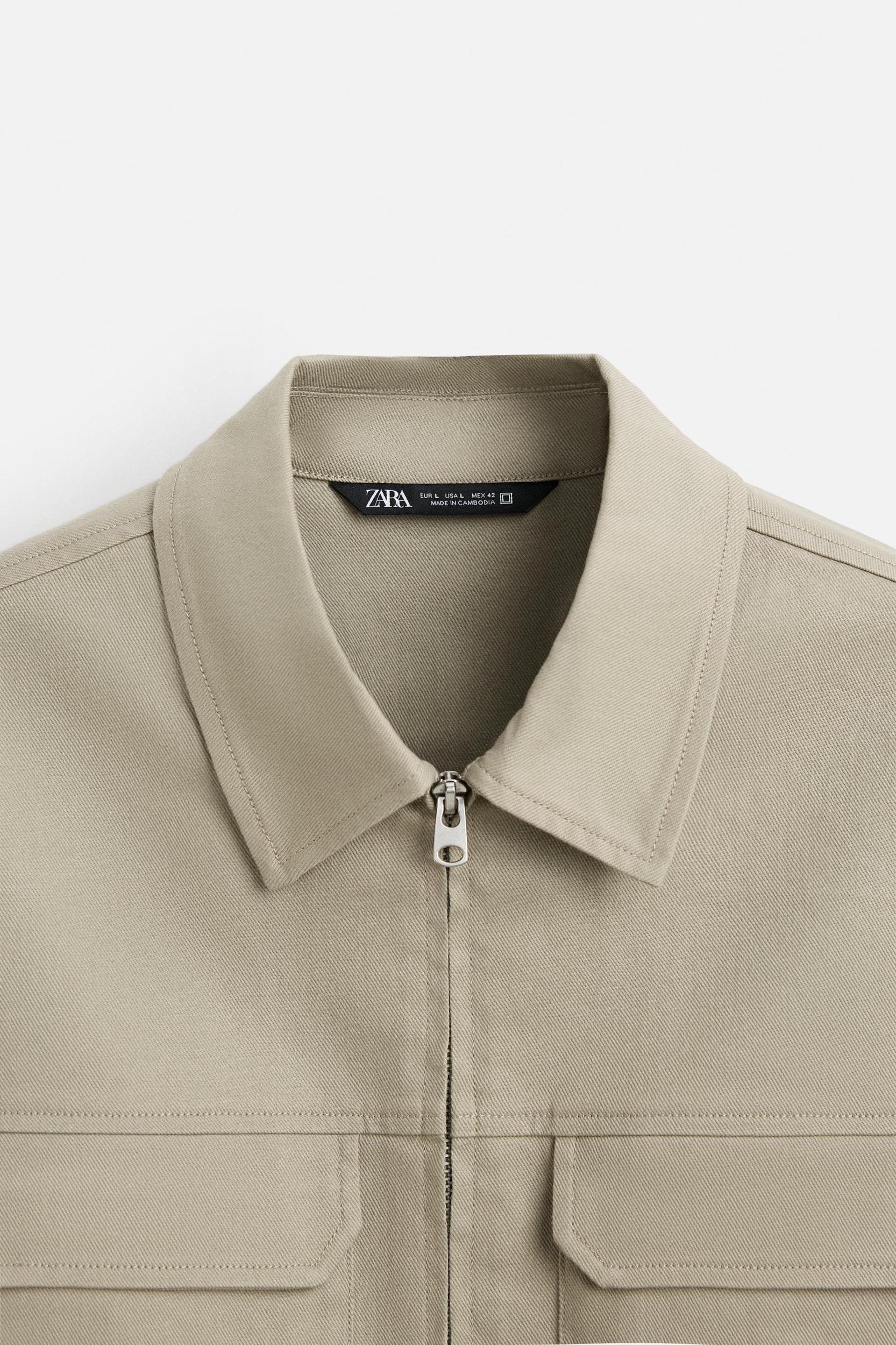 RELAXED FIT ZIPPER OVERSHIRT Product Image