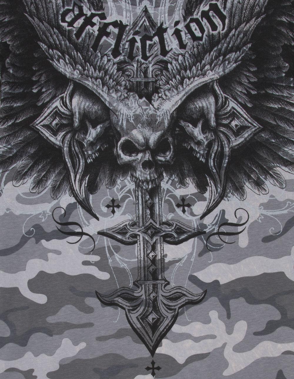AFFLICTION Death Eyes Mens Tee - GRAY Product Image