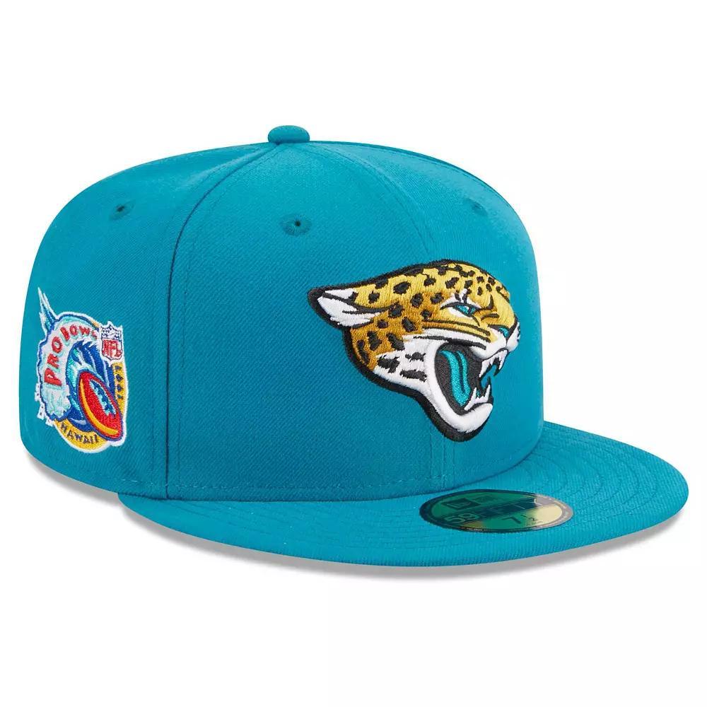 Men's New Era Teal Jacksonville Jaguars  Main Patch 59FIFTY Fitted Hat, Size: 7 3/4, Blue Product Image