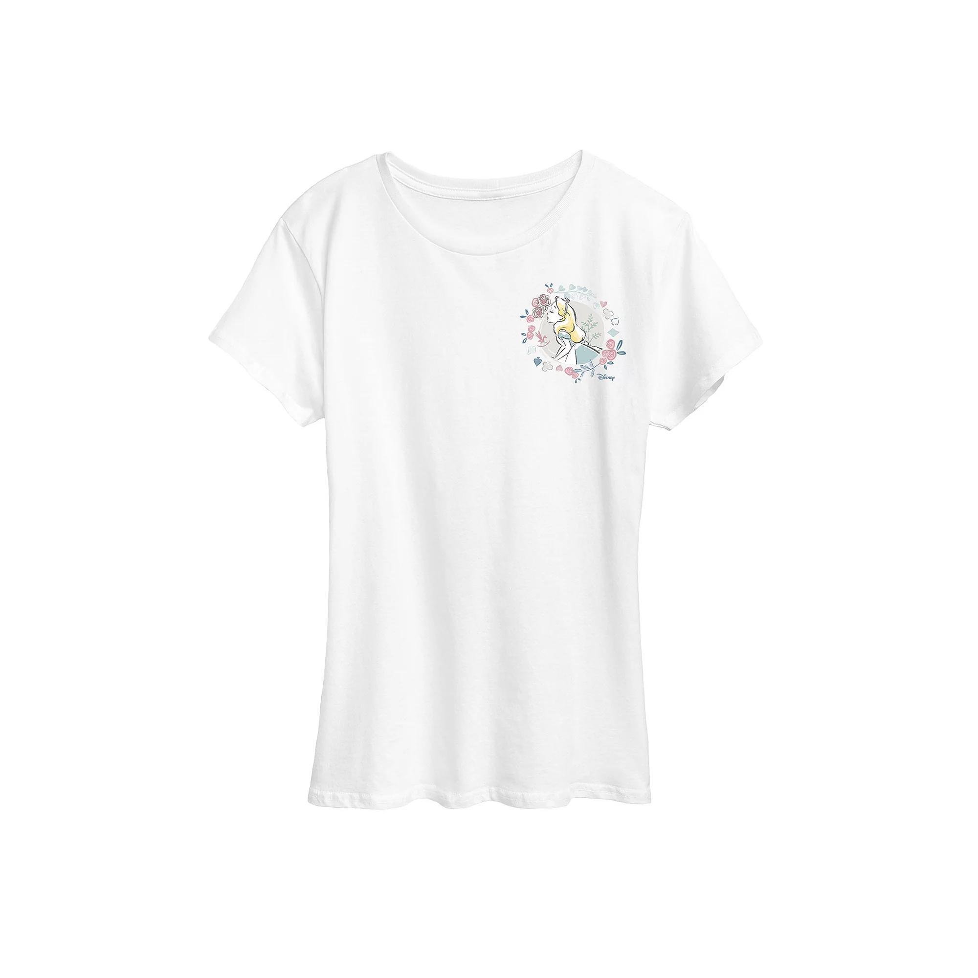 Disneys Alice in Wonderland Womens Circle Graphic Tee Product Image