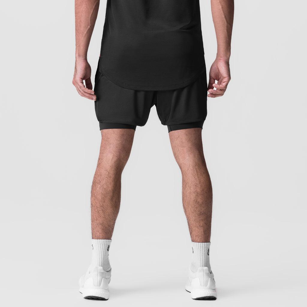 0828. AeroSilver® 5" Liner Short - Black "Wings"/Black Product Image