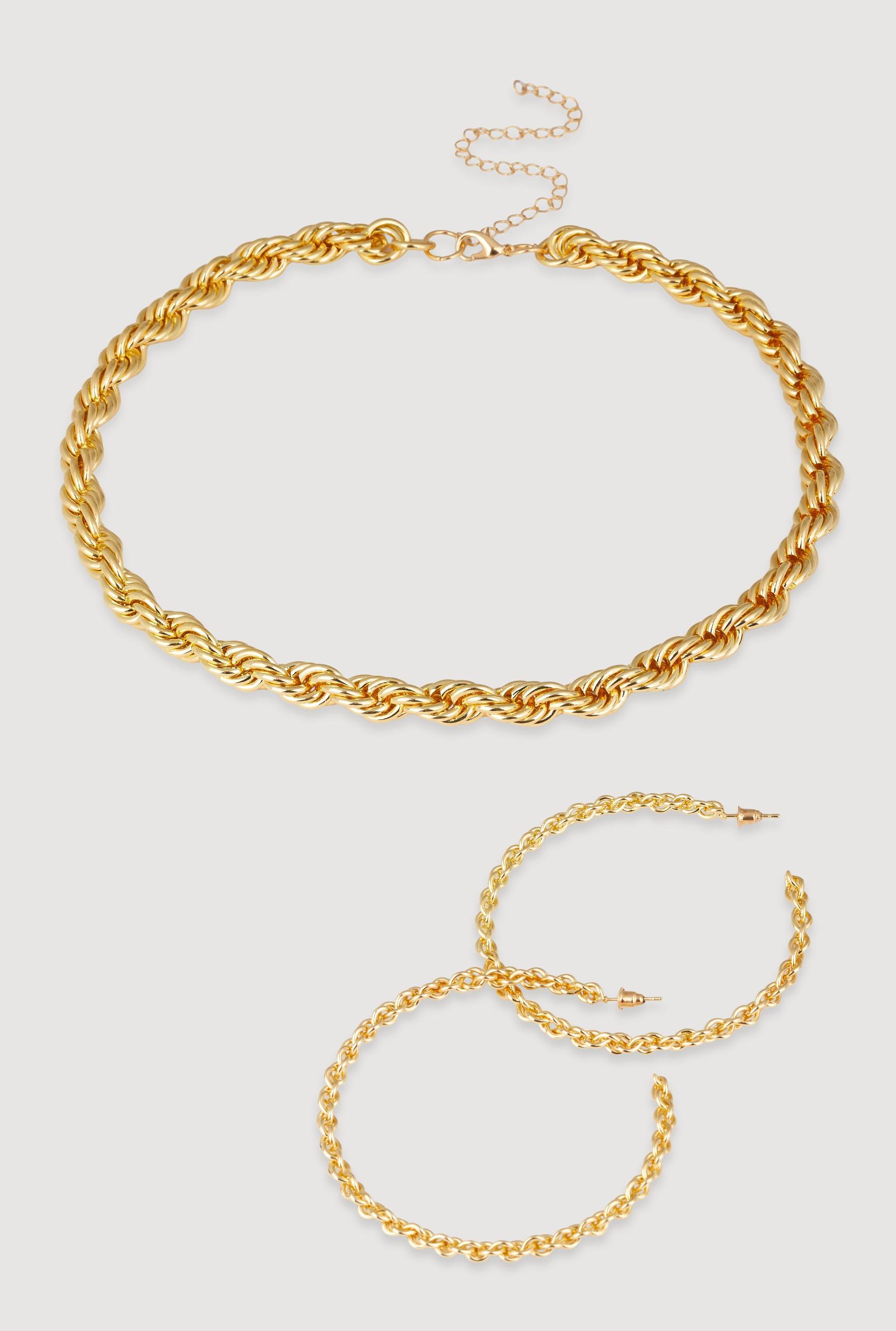 Faux Pearl Rhinestone Beaded Layered Necklace with Drop Earrings Male Product Image