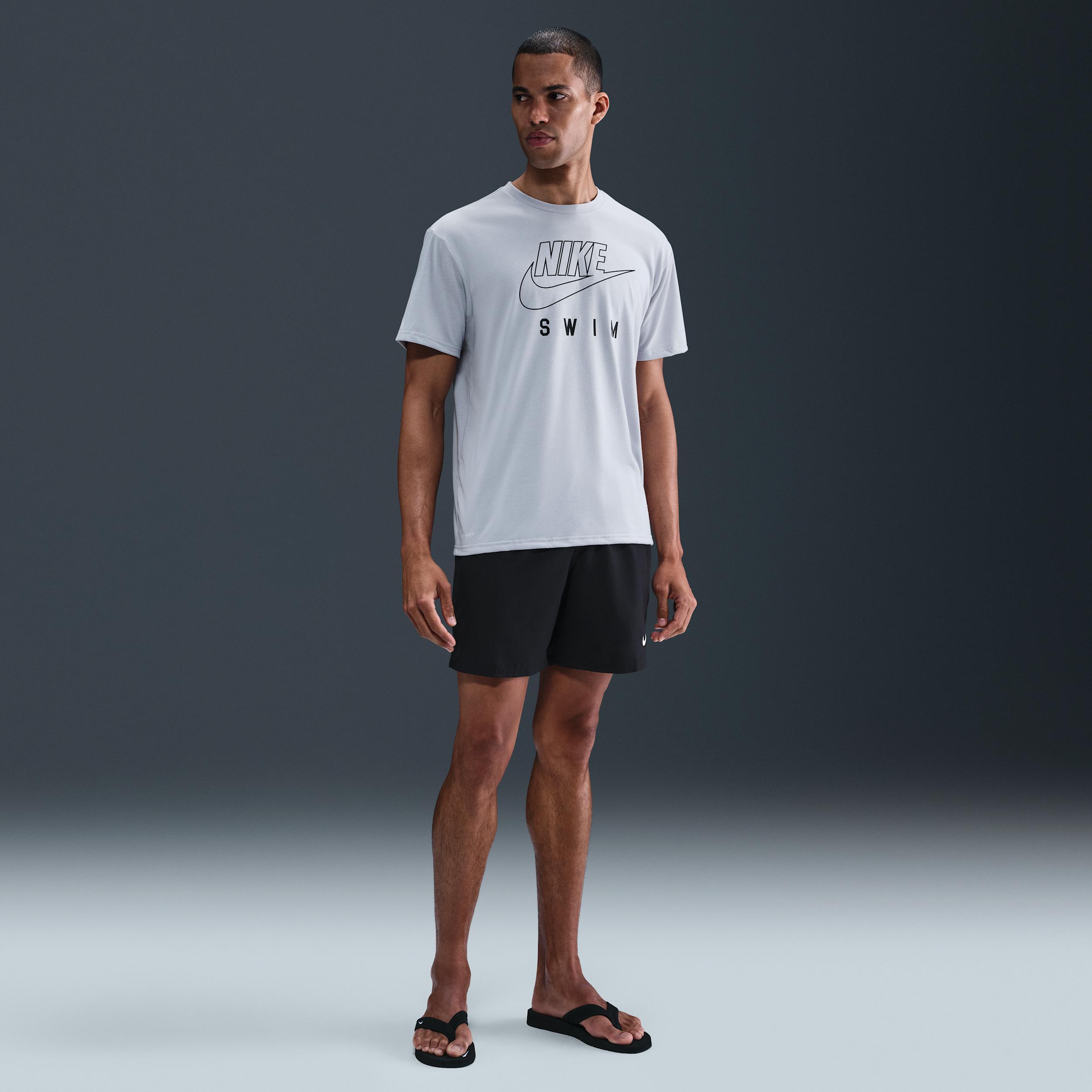Nike Men's Swim Swoosh Hydroguard Short-Sleeve Top Product Image