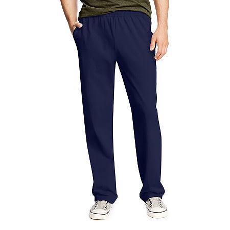 Hanes Essentials Mens Cotton Jersey Pants, 32 Charcoal Heather S Product Image