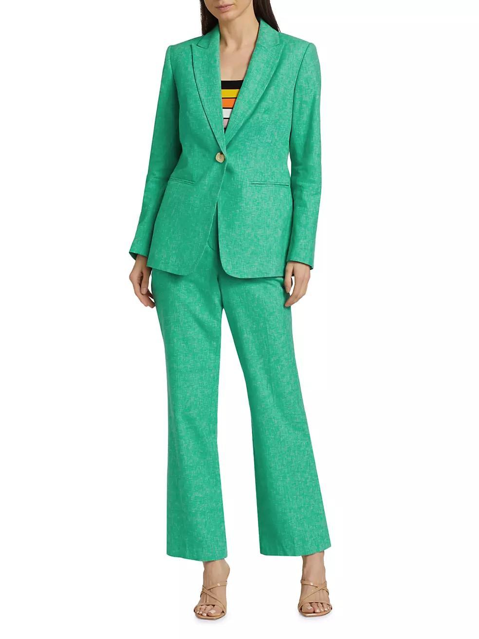 Romina Cotton-Blend Boot-Cut Pants Product Image