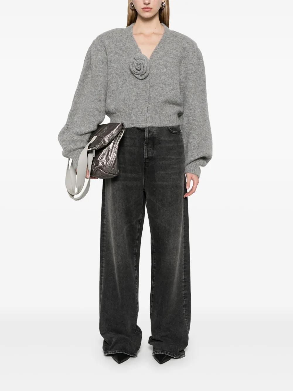 fine-knit cropped cardigan Product Image