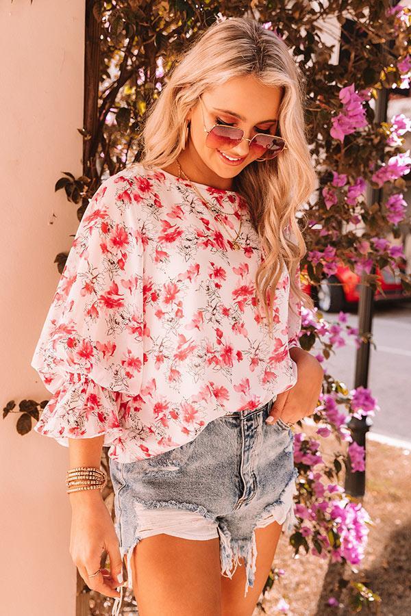 First Class Treatment Floral Shift Top Product Image